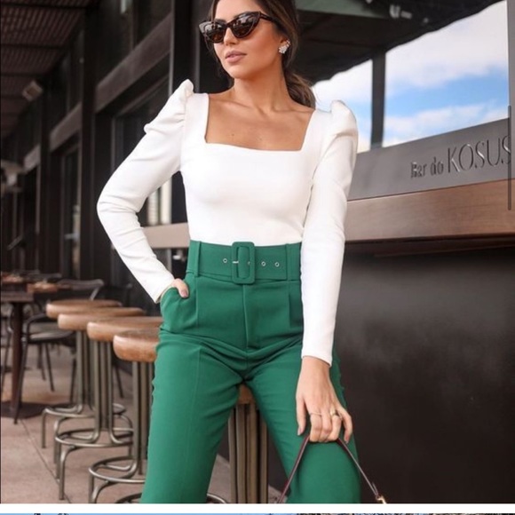 ZARA High Waisted Belted Trousers - Picture 4 of 9